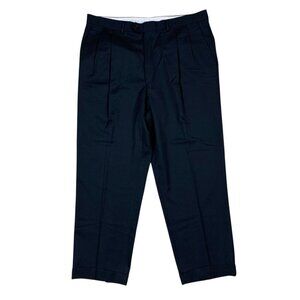 Pazoni Wool Dress Pants 38 Navy Pleated Tailored Made In Italy Classic Men’s